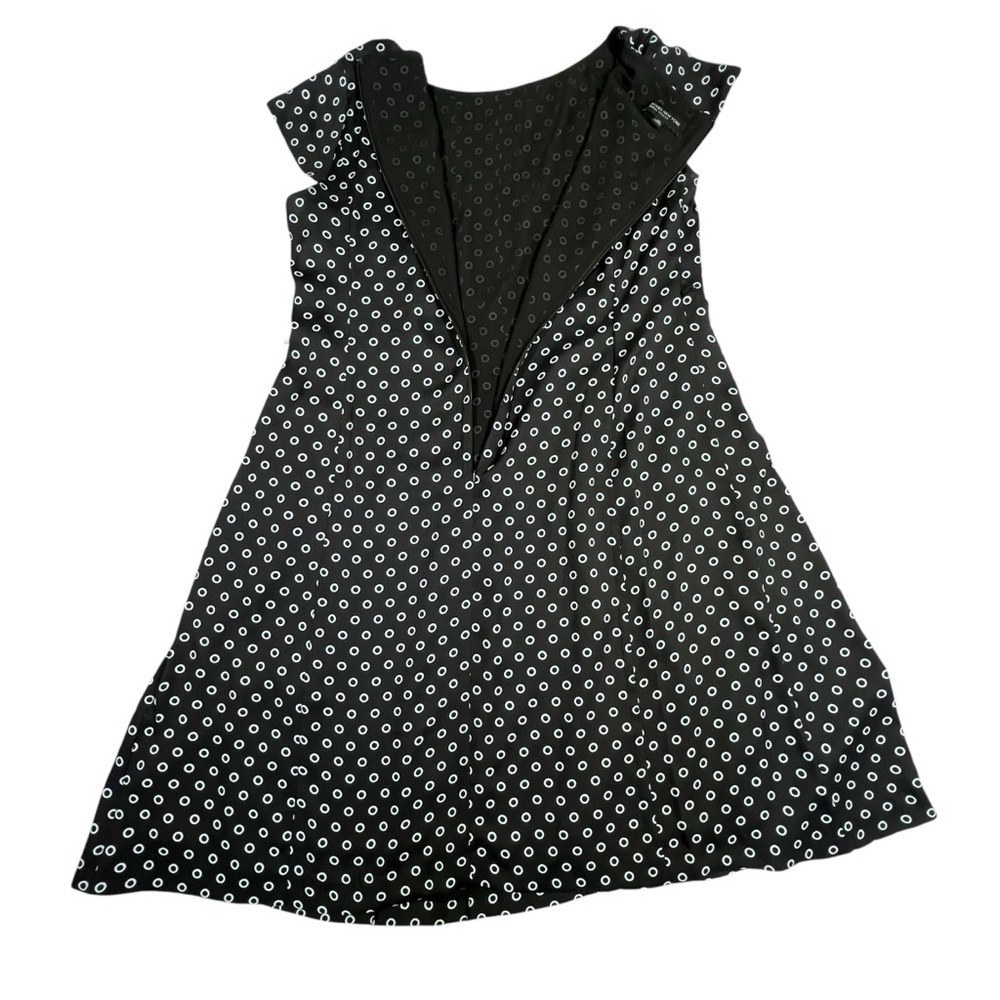 JONES NEW YORK Black White Polka Dot Short Sleeve Dress Women's Size 14W - Picture 12 of 16